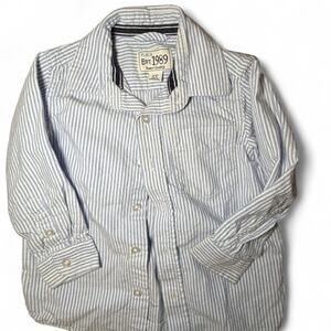 The Children's‎ Place blue striped button-up shirt Size 2T